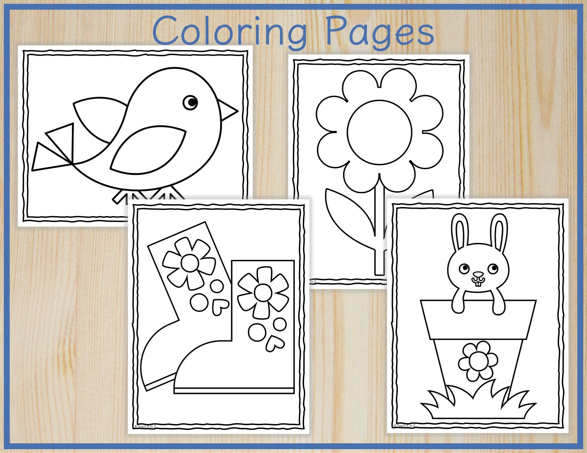 Printable Spring Bird Craft and Coloring Pages | Rainy Day Screen Free ...
