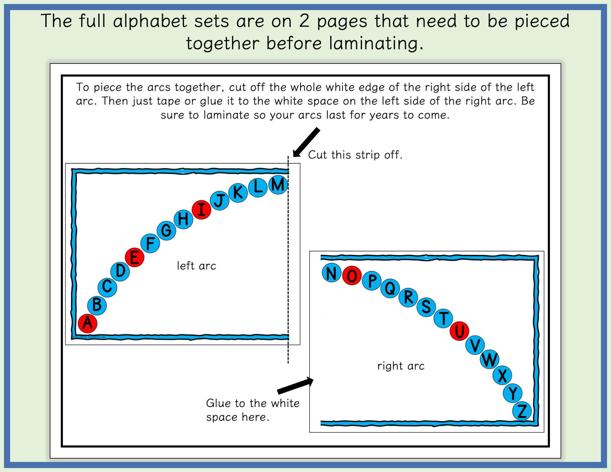 Alphabet Arcs With Picture Cards for Beginning Sounds and Letter