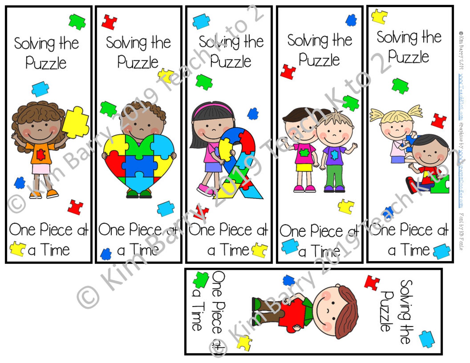 Autism Awareness Bookmarks/Digital Download/Bookmarks for Etsy