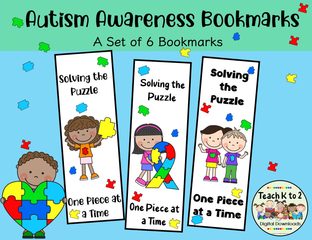 Autism Awareness Bookmarks/Digital Download/Bookmarks for Etsy.de