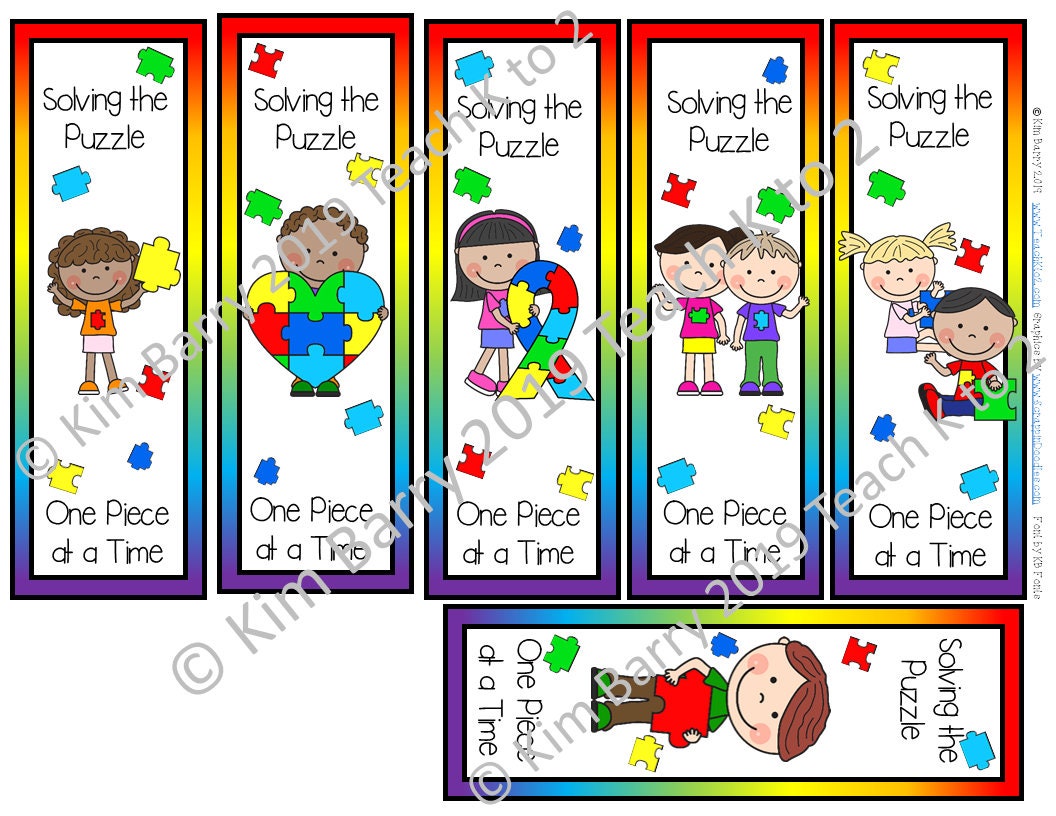 Autism Awareness Bookmarks/Digital Download/Bookmarks for Etsy