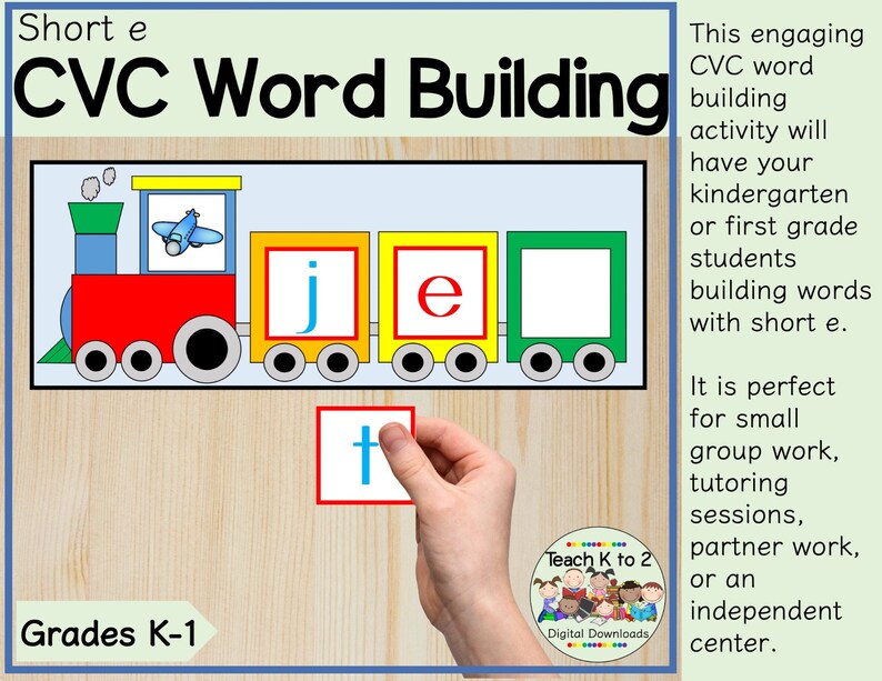 CVC Word Building Activity | Kindergarten First Grade Small Group ...