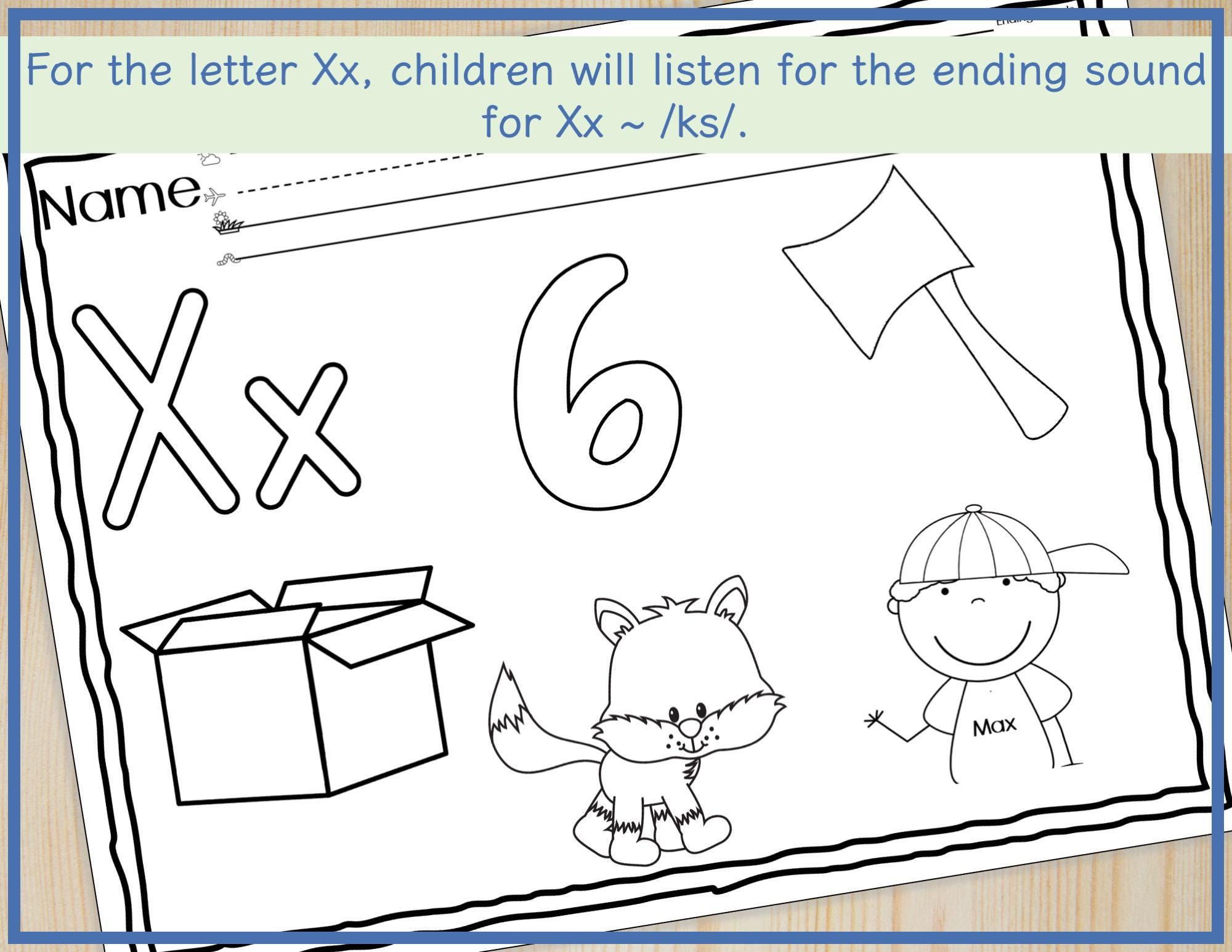 Alphabet Coloring Pages for Beginning Sounds Identification/preschool ...