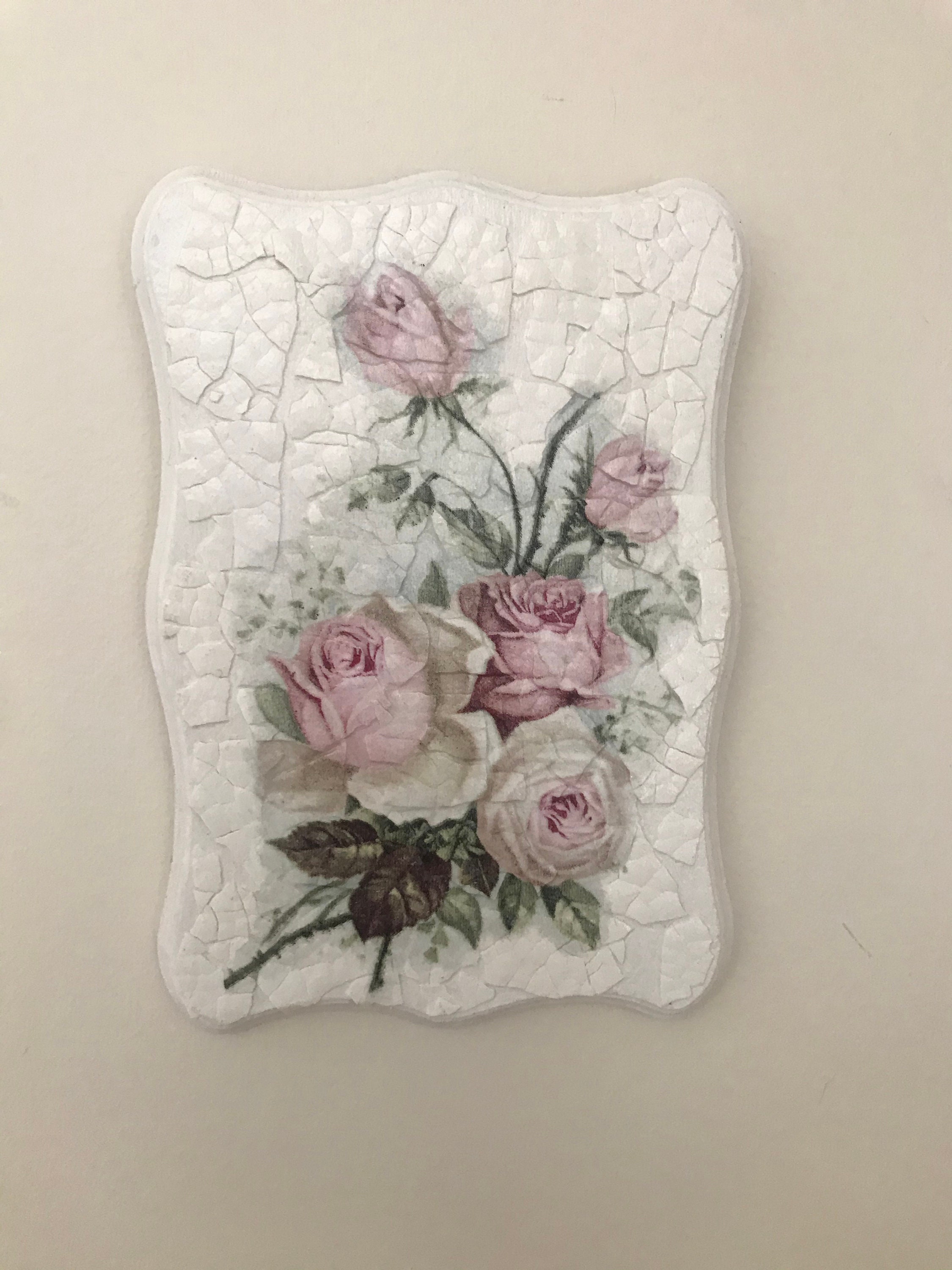 Wall Decoupage Wood Plaque Etsy