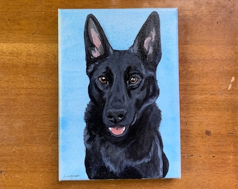 Custom Acrylic Pet Portrait | Handmade Dog & Cat Painting, Pet Loss, Mini