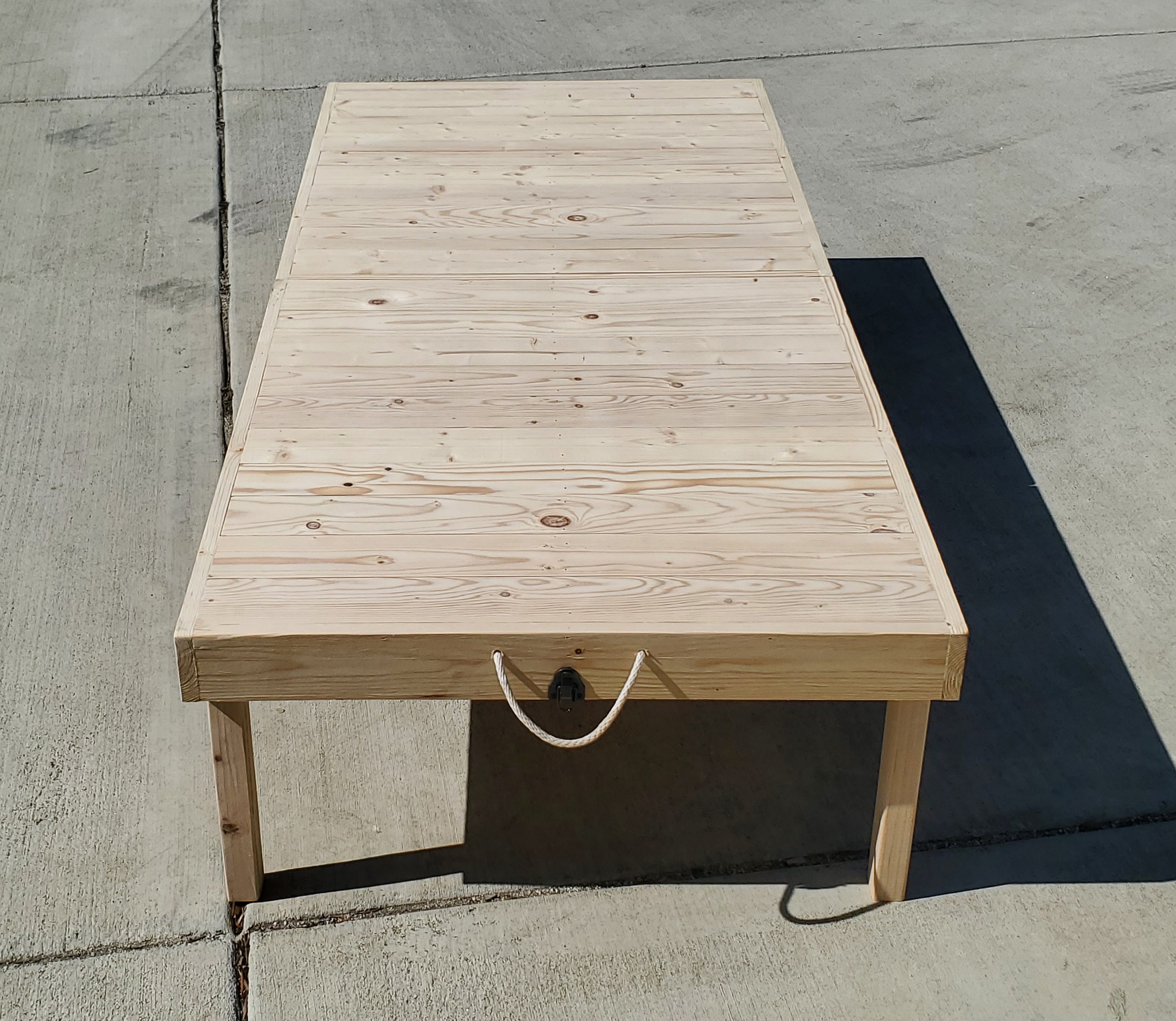 Mesa de picnic plegable de madera bohemia con patas plegables