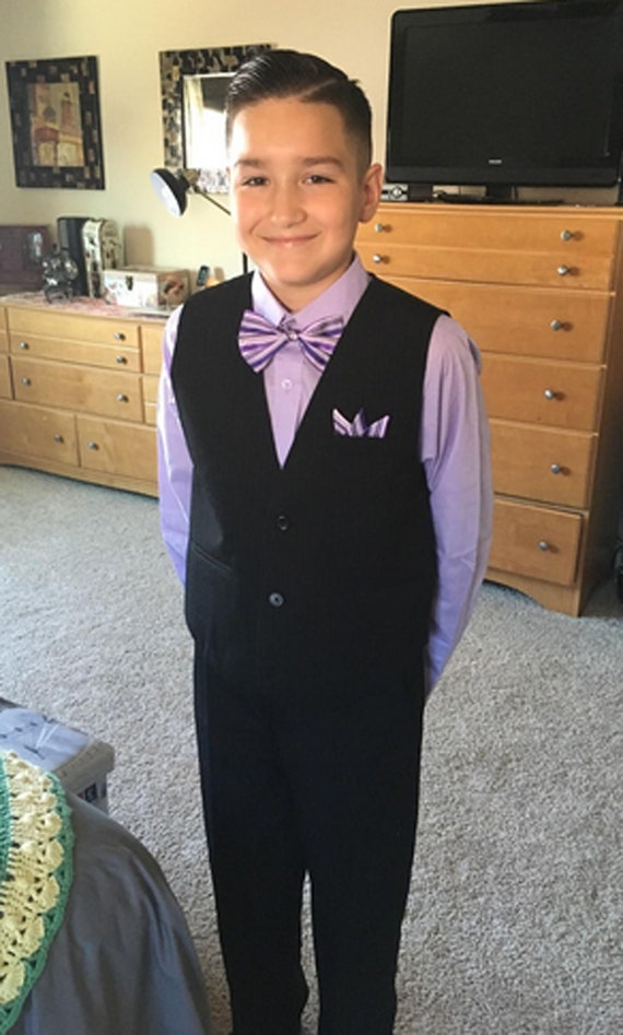 Easter Boys Vest Suit Set w//Pinstripe 5,6,7 Royal Blue//Black,Sz