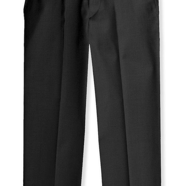 Boys Flat Front Black Slacks Slim Fit Dress Pants Formal Trousers