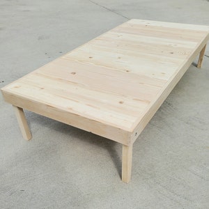 Folding Low Wood Boho Picnic Table with Foldable Legs