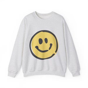 Smiley Face Unisex Heavy Blend Crewneck Sweatshirt
