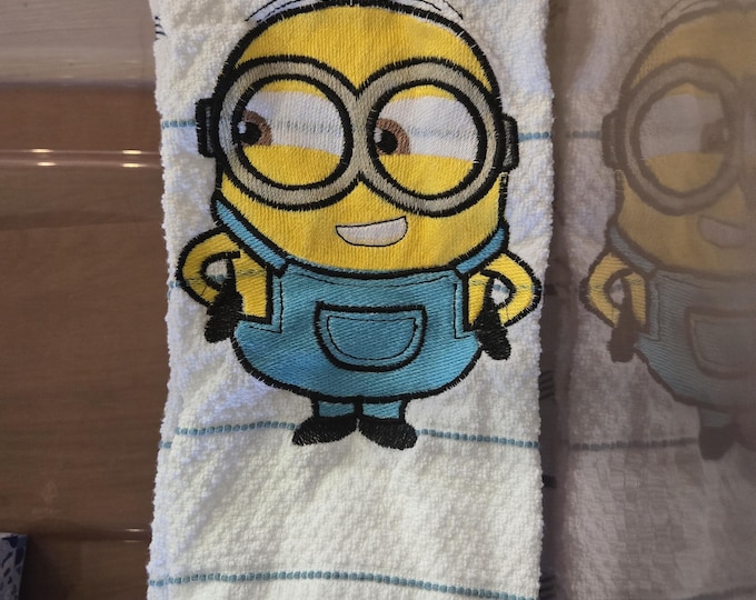 embroidered minion towel