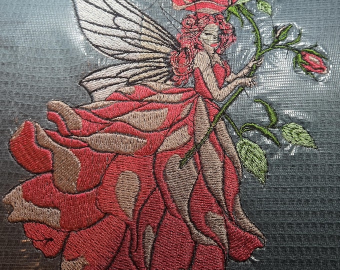 embroidered fairy towel