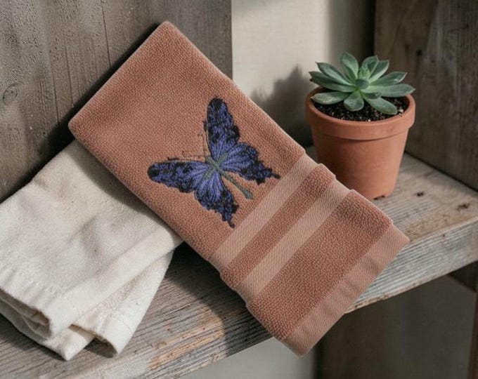 cross butterfly towel