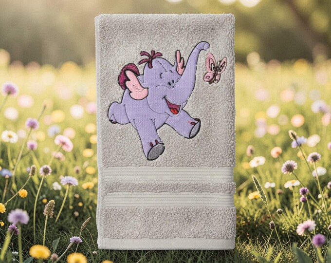 Embroidered Towel, huffalump from winnie the pooh Design