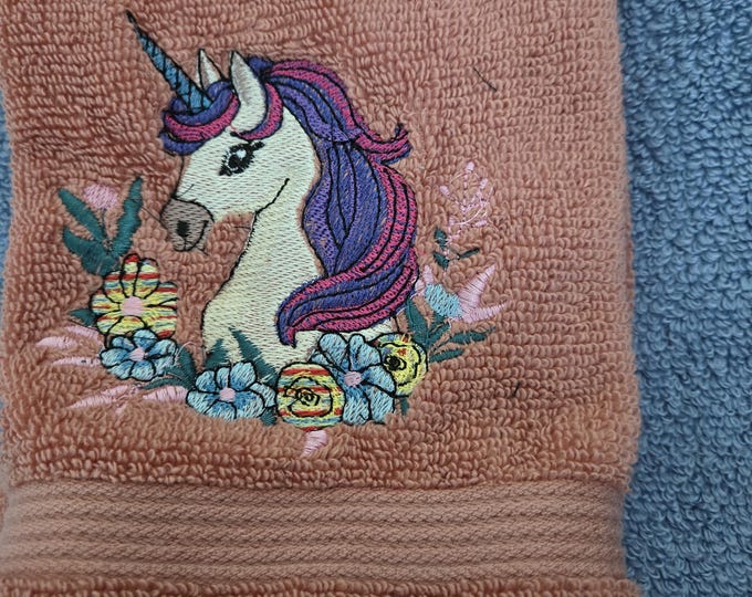 unicorn hand towel