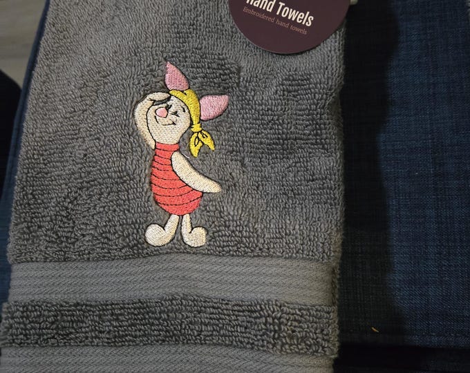 piglet hand towel