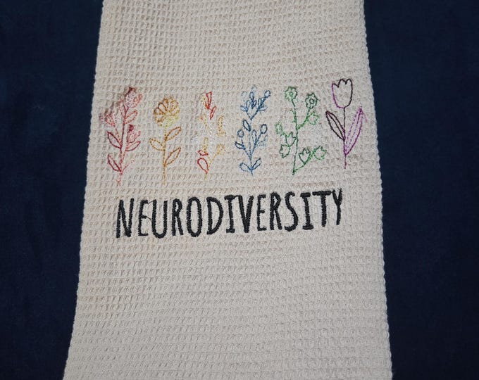 Embroidered Autism Awareness Towel