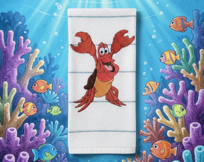 Sebastian the crab towel