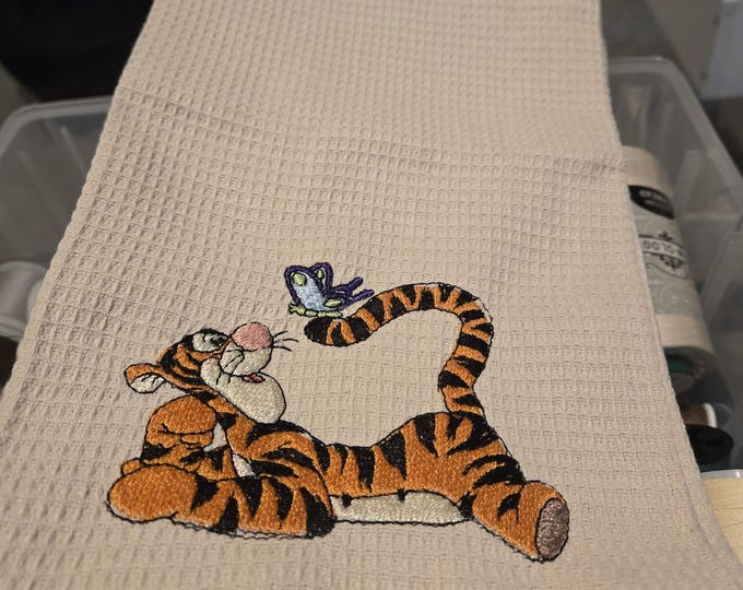 Embroidered Tigger Hand Towel