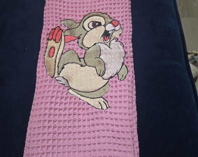 embroidered thumper the rabbit towel