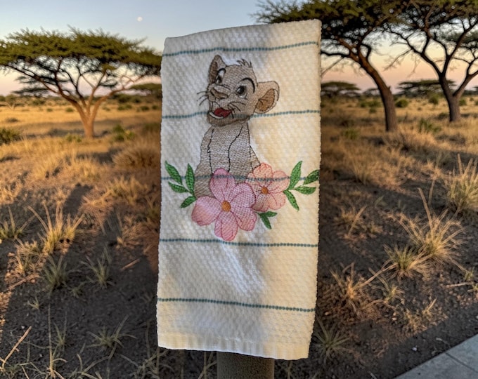 Simba Embroidered Towel