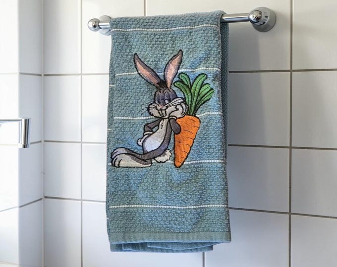 embroidered bugs bunny towel
