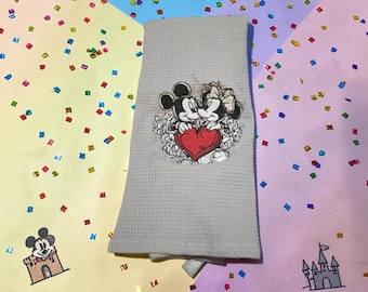 mickey and minnie hand towel