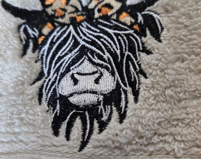 Highland cow towel
