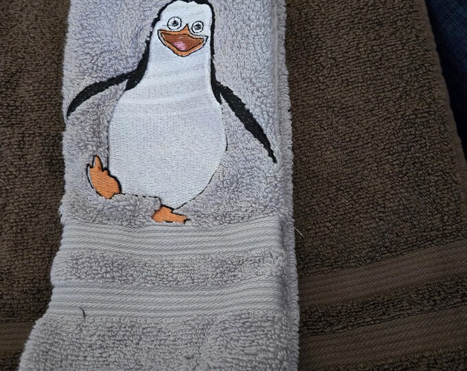 private the penguin hand towel