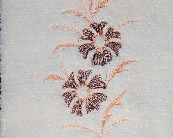 Flower hand towel
