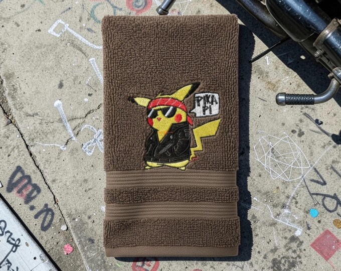 Embroidered Pikachu Towel