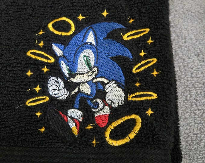 sonic the hedgehog hand towel