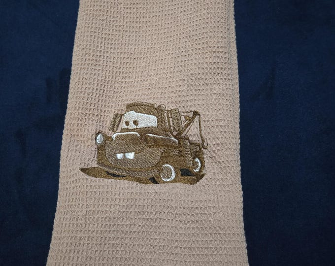 embroidered Disney cars towel