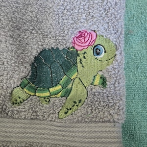 turtle hand towel