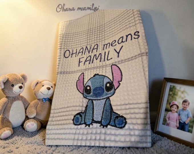 embroidered stitch towel