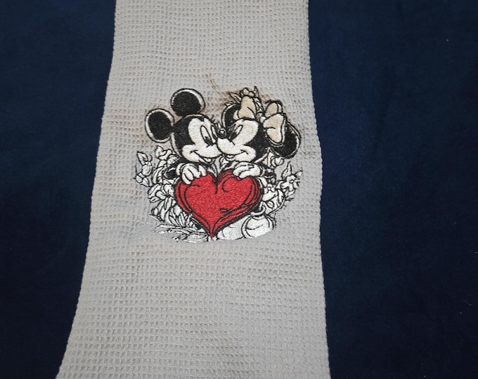 mickey and minnie hand towel