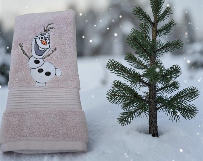 Embroidered Olaf Towel
