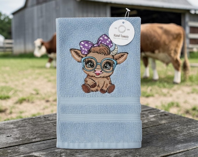 highland cow towel