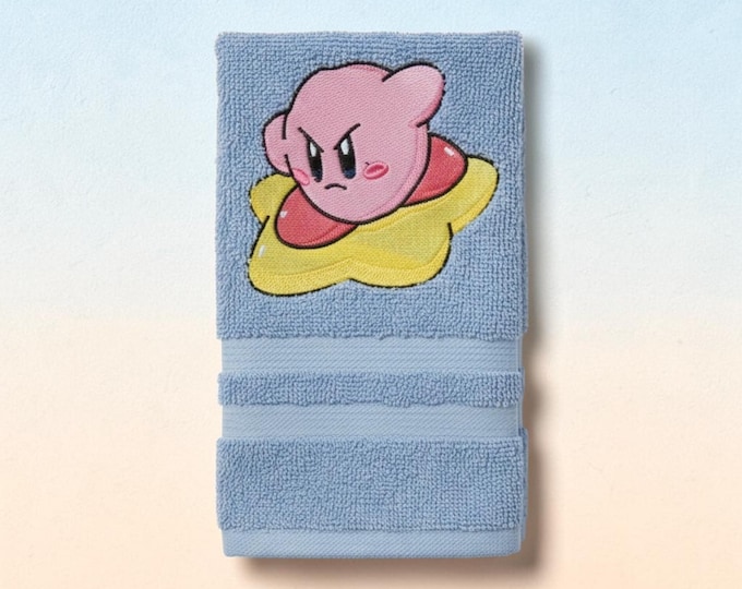 Embroidered Kirby Towel