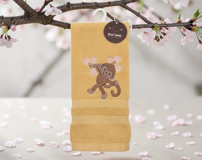 cherry blossom monkey towel