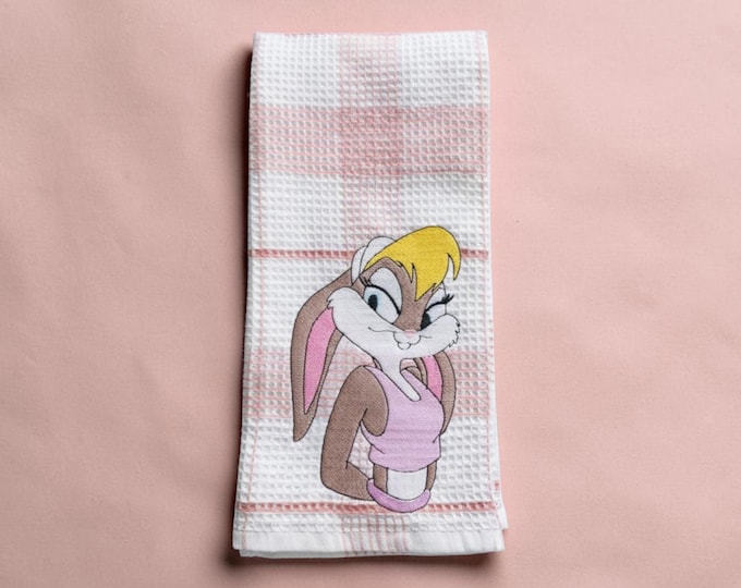 embroidered Lola bunny towel