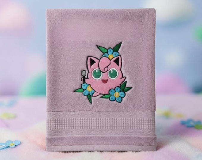 Embroidered jigglypuff Towel