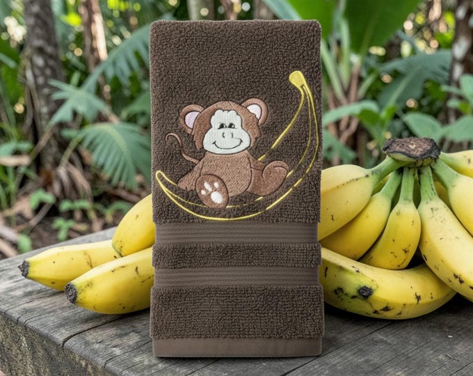 monkey on banana towel