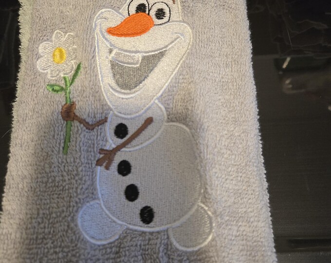 Embroidered Olaf Towel