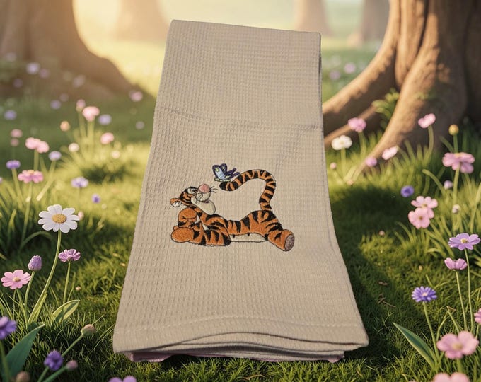 Embroidered Tigger Hand Towel