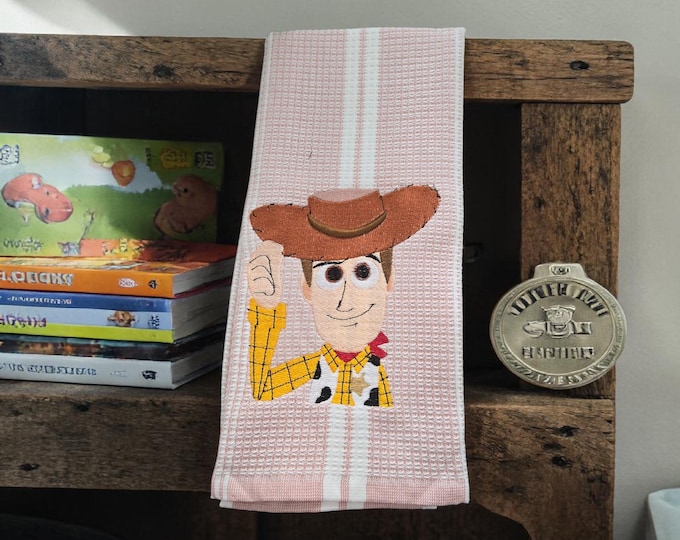 Embroidered woody Hand Towel