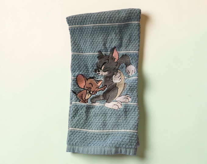 embroidered tom & Jerry towel