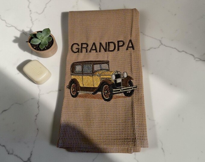 embroidered car towel