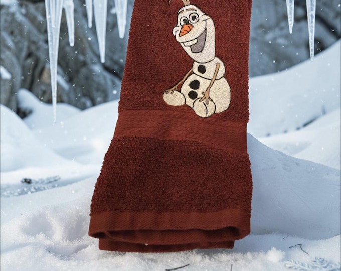 Embroidered Olaf Towel