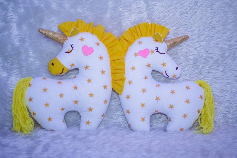Unicorn pillow soft toy Stuffed white unicorn lover Magic princess room decor From grandma to granddaughter Unicorn fan Christmas in July